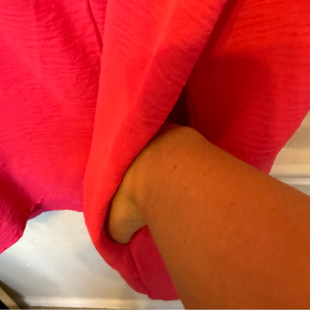 Half Button Collared Loose Romper Large - image 2